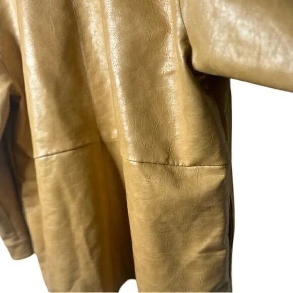 Levi's Oversize Tan Faux Leather Relaxed Button Front Jacket Size Large - Picture 7 of 16